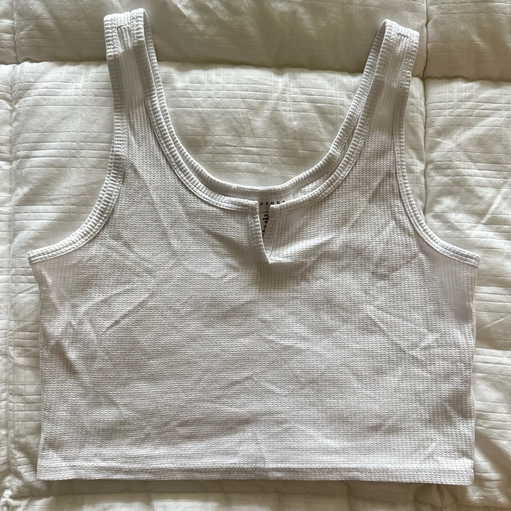 Waffle Topshop crop tee